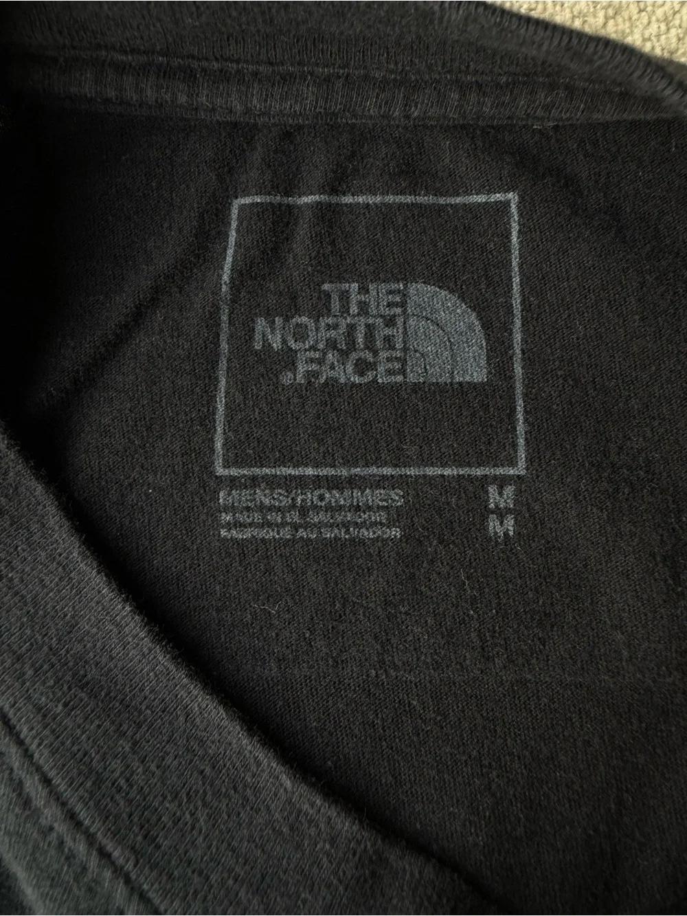 The North Face Black Tee with White Logo